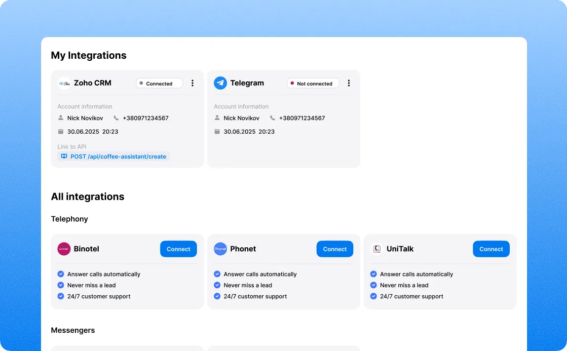 CRM integrations